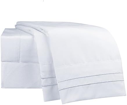 Clara Clark ® Supreme 1500 Collection 4pc Bed Sheet Set - Queen Size, White