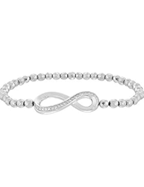 JETTE Silver Damen-Armband Jette Silber 925er Silber 24 Zirkonia 36 Hämatit One Size, silber