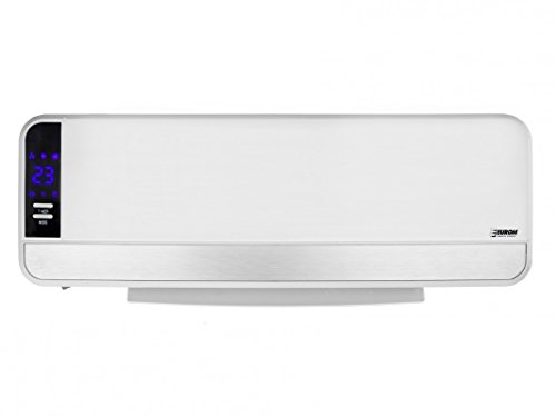 Moderner Wand Heizlüfter mit Fernbedienung, Thermostat, Timer, Wandheizer, Schnellheizer, Wandheizung Eurom Wall Designheat 2000