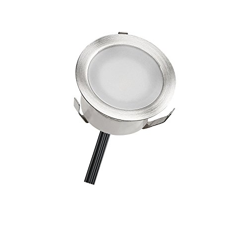 QACA 20er LED Einbauleuchten Bodeneinbaustrahler Warmweiß Außen Wasserdicht IP67 0.6W Ø30mm Treppenstufen Garten Terrasse - 5