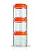 Produktbild BlenderBottle GoStak Container zum Aufbewahren von Protein| Eiweiß| Pulver| Vitaminen & mehr- 3Pak 100ml orange (3x100ml)