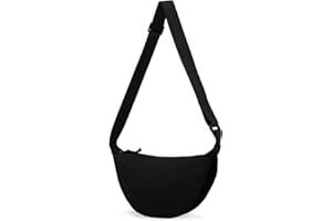 HINGTAT Crescent Bag for Women Men Casual Nylon Crossbody Bag Hobos Shoulder Bag Portable Crescent Purse Fanny Packs with Adjustable Strap and Zipper