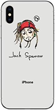 NEW DISNEY CARTOONS TRANSPARENT CLEAR TPU SOFT CASE FOR APPLE IPHONE X JACK SPARROW