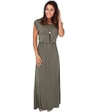 3269-KHA-08: KRISP Damen Leichtes Kleid (Khaki, Gr.36)