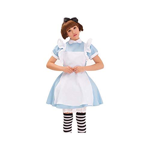 New Blue Alice's Wonderland Lolita Maid Cosplay Costumes Fancy Dress Set Apron
