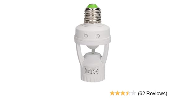 Lampenfassung mit 360° Bewegungsmelder E27 Fassung Sockel Adapter für Innen