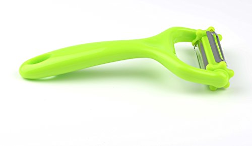 Premium Gemüseschäler | 3 in 1 | Obstschäler | Universalschäler | Julienneschneider | Pendelschäler | Sparschäler | Schälmesser | für Kartoffeln, Karotten, Äpfel, Zucchini, Spargel, uwm - spezialgehärtete Klingen | ultra-scharf | einfach zu reinigen