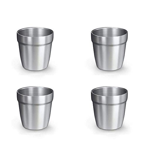 BeGrit Kids Stainless Steel Cup Double Walled Insulated Sippy Cup Children Trainer Cup 6oz Pack of 4 for Kids Toddlers Babies