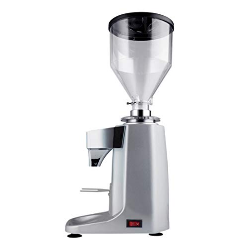 Preisvergleich Produktbild HOUYAZHAN Handelselektrischer quantitativer Italienischer Schleifer-Kaffeebohnen-Schleifer-feiner Pulver-Haushalt (Color : Silver)