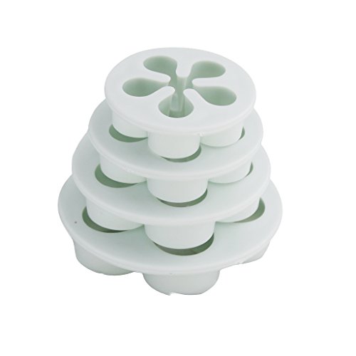 DIY 68tlg. Backen Fondant Stempel Tortendeko Ausstecher Ausstechformen Auswerfer Modellierwerkzeug Glätter Fondant Formen Marzipan-Messer Kuchendekoration Set Backen mit Spritzbeutel – Rosa - 4