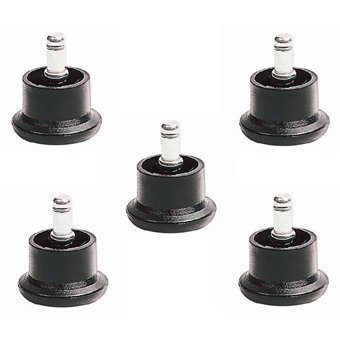 Youngs Juego de 5 Rodillos para Silla de Oficina, Color Negro de BiMi