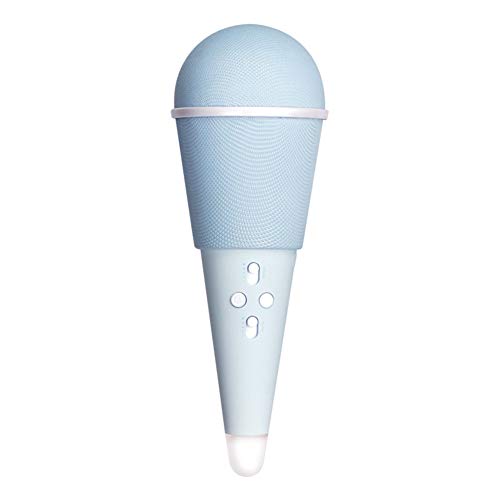 Preisvergleich Produktbild Eiscreme-Form Karaoke Mikrofon Handy-Karaoke-Artefakt Drahtloses Karaoke Microphone,Smartphone iOS / Android, PC, iPad usw, Heimunterhaltung schönes Geschenk für Kinder,Blue