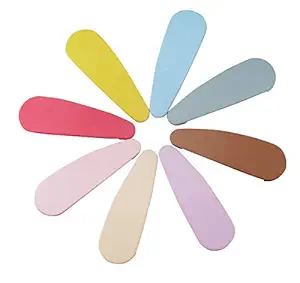 Mixed Candy Color Snap Hair Clip Hair Barrettes For Women Girl Party Wedding Daily Hair Decoration (55X18mm Teardrop Shape)