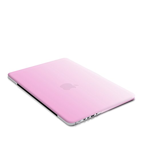 kwmobile Hardcase Laptop Hülle für Apple MacBook Pro Retina 15″ (ab Anfang 2013) – Zwei Farben Design Pink Transparent dünne gummierte Schutzhülle Cover Case Tasche - 9