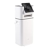 Iris Ohyama, Déshumidificateur d'air / Absorbeur d'humidité électrique avec oscillation et ventilateur commutable - Réservoir 2,5 L - DDC-50, Blanc, 28,7 x 23,4 x 64 cm