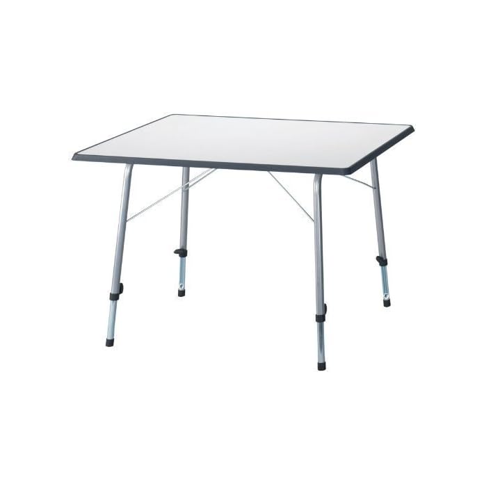 Camping Picknicktisch Grau 80x60cm Klappbar Beine Einzeln Hhenverstellbar Leichtstabil