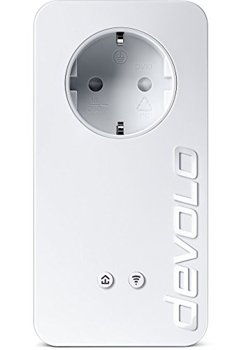 devolo 9826 dLAN 550+ WiFi Powerline (500 Mbit/s Internet Ã¼ber die Steckdose, 300 Mbit/s Ã¼ber WLAN, 1x LAN Port, 1x Powerlan Adapter, integrierte Steckdose, PLC Netzwerkadapter, WLAN-Reichweite erhÃ¶hen, WiFi Move) weiÃŸ