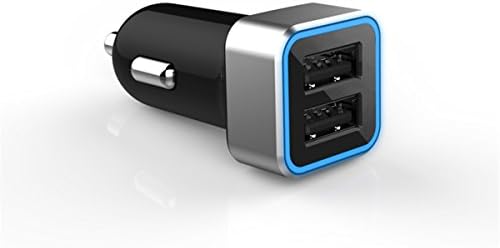 Aluminum alloy car charger, Dual Smart USB Ports, Universal for Mobile Devices—3.1A/5V