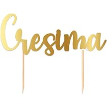 Cake Topper Per Cresima Personalizzato - Nome A Scelta, Dimensioni 18x14 Cm, Colori Specchiati - 9