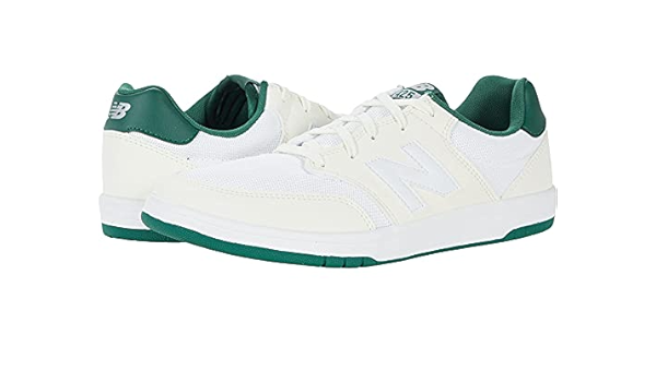 new balance white and green shoes