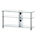 Produktbild ELBE neo-3110-c-slv Waschtisch TV-Halterung horizontal, 110 x 56 x 40 cm, silber/Glas