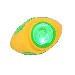 Dog Trust Dog Imported Toy LED Squeaker Rugby Toy Interactive Dumbbell for Dogs (Color May Very)