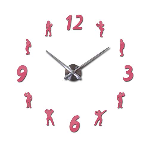 REDGHO Customization Wall Clock Acrylic Mirror Effect Clocks Diy 3D Stickers Large Decorative Quartz Watch