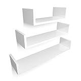 unsichtbare Anheftung, einfache Montage. Die mitgelieferten Wandhalterungen sind schon auf der Rückseite des Regals intergiert. Das Wandboard lässt sich nur mit Schrauben, Schraubenzieher bzw. einer Bedienungsanleitung an die Wand befestigen.