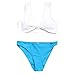 Produktbild Fearless Come Damen Sommer Bikini Set Push-Up BH Badeanzug Swimsuit Badebekleidungs Schwimmanzug Strandmode Bikinioberteil Bademode Set Schwimmanzug