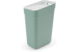 CURVER Poubelle de Tri 30L Ready to Collect - avec Support Mural pour Mur ou Porte - Cuisine, Salle de Bain, Buanderie - 100% Recyclé -Vert