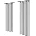 Produktbild 2er Set Gräfenstayn® Venezia - halb-transparente einfarbige Gardine aus Voile - viele attraktive Farben - Maße (Länge x Breite): je 245x140cm - mit Öko-Tex Siegel Standard 100: „Geprüftes Vertrauen“ 30369 (Grau)