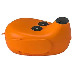 Ikea Plastic Lunch Box for Snacks, Doggy face Box, Orange, 17x18x10 cm
