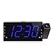 Produktbild YIN QM Projektions Decke Wanduhr, Am FM Radio Wecker, 7" LED-Digital-Schreibtisch/Regaluhr Mit Dimmer, USB-Aufladung, AC-Powered Und Batterie-Backup Für Schlafzimmer, Küche, Kinder