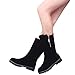 Produktbild GHEMD Schneestiefel Baumwollstiefel Damen, Frauen Reißvershluss Flache Schuhe Stiefeletten Feminin Middle Tube Stiefel Freizeitschuh Outdoor Warm Halten Boots