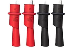 KJZEEX 4PCS Multimeter Crocodile Clips Insulated Crocodilian Clip Metal Alligator Clip Crocodile Clamp Electrical Clamp for Multimeter Testing Probe, Black and Red