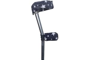 COMFY CRUTCH COVERS Crutch Handle Hand/Arm Covers - Sleeves - Cuffs - Pads - Crutches - Pair - Choice Of Colours /Designs - Multi Black Spot, Blue, Pink, Red, Purple, Black, Grey, Pink Star