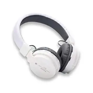 Jecool SH12 Wireless Bluetooth Headphone for Mobile with Mic with FM and SD Card Slot with Music and Calling Controls (White)