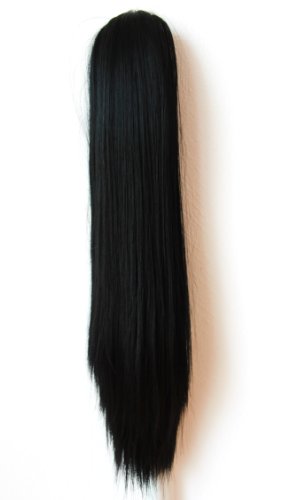 PRETTYSHOP 50cm Haarteil Zopf Pferdeschwanz glatt Haarverlängerung hitzebeständig wie Echthaar H56