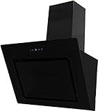  SH de A60 de BL Campana extractora Negro 60 cm oblicuo Cristal borde aspiración