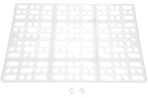SHEENS Rejilla de Estera para Conejos de plástico Fácil de Limpiar Almohadilla para pies Aislamiento de heces para Conejos Conejillo de Indias Hamster Rats y Otros roedores[Blanco] Juguetes