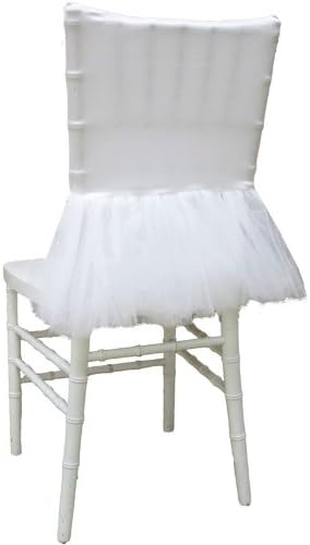 Wildflower Linen Ballerina Tutu Chiavari Chair Back, White