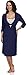 Be Mammy Maternity Night Dress Tulpe-3/4 (Dark blue/Flowers, XXL)