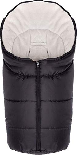 Fillikid Fleece-Winterfußsack Eco Small für 5-Punkt-Gurt Systeme - Schwarz