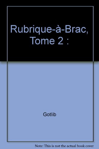couverture de : Rubrique &agrave; brac