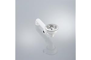 KITCHENKING24 HAUSMARKE_RKT Universal Strainer Basket Valve 114 mm Hand Operated with Space Creator / Drain / Replacement Part / Sink