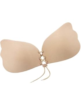 Yiiquan Donna Reggiseni Adesivi Reggiseno Senza Spalline Auto-adesivo Balconcino con Coulisse