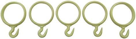 12 Pieces Plastic Shower Curtain Rings Hook Drapery Eyelets 1.7 Inches