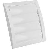 &Oslash; 150 mm Ventilation grille with mosquito net, ventilation grille with movable lamellae, white ABS plastic