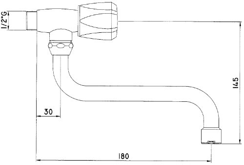 Wand-Schwenkventil Standard Plus | Chrom | Armatur | Wasserhahn - 2