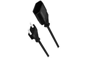 odedo Euro Rallonge de câble Rallonge de câble électrique CEE 7/16 Type-C Euro mâle vers Type-C Euro Femelle pour TV PC Ordinateur Moniteur Lampe appareils ménagers PS5 (1m Noir)